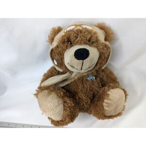 Cuddle Zoo Brown Bear Pilot Plush Aviator Sits 8 Inch WowToyz Stuffed Animal Toy